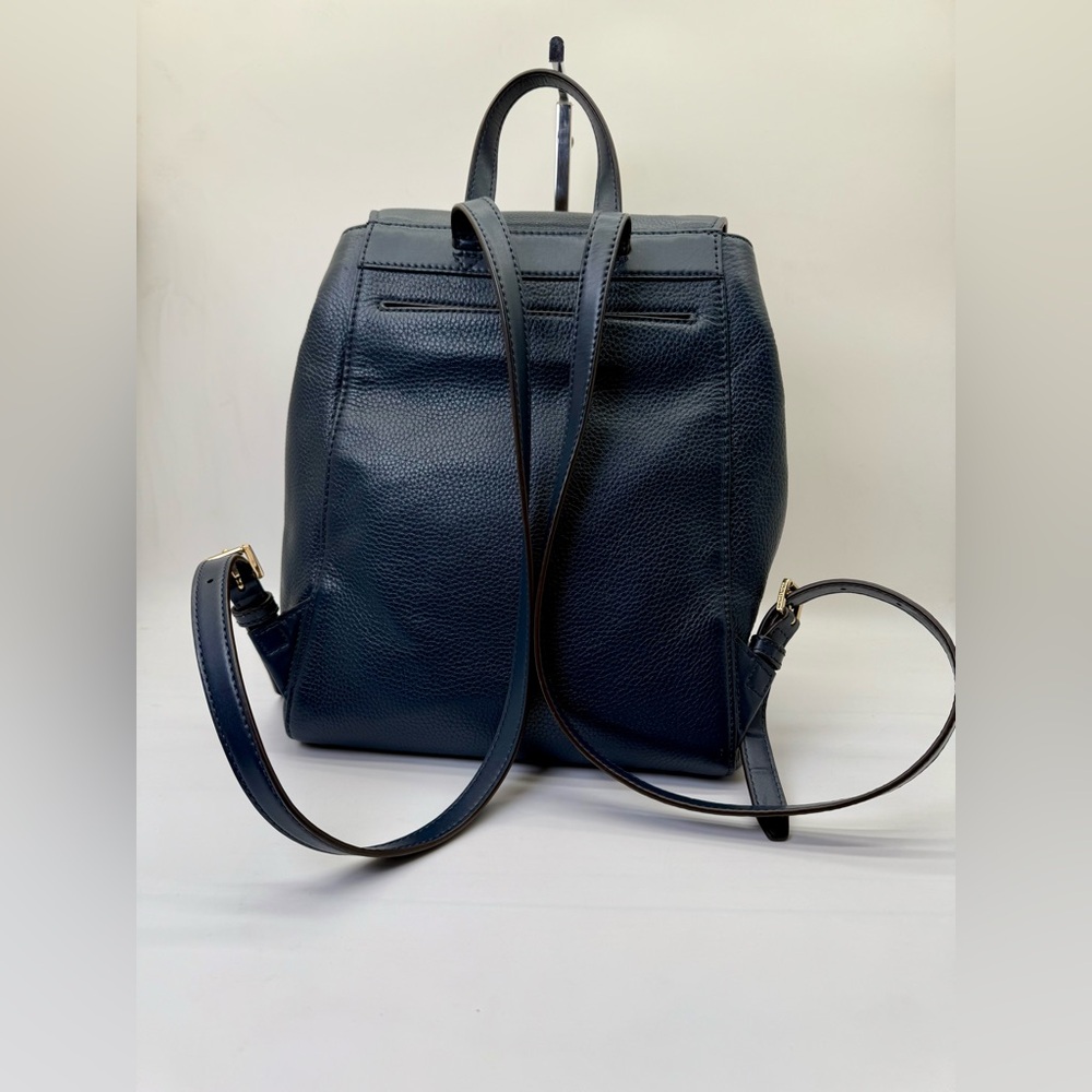 Michael Kors‎ Pebbled Leather Backpack – Navy Blue - Picture 4 of 8